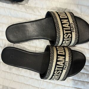 Dior Women's Sandals in Black and Cream